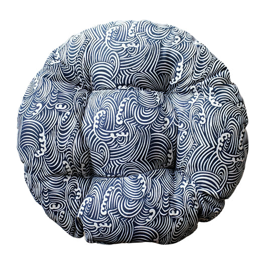 Japanese-style Ukiyo-e wave meditation cushion