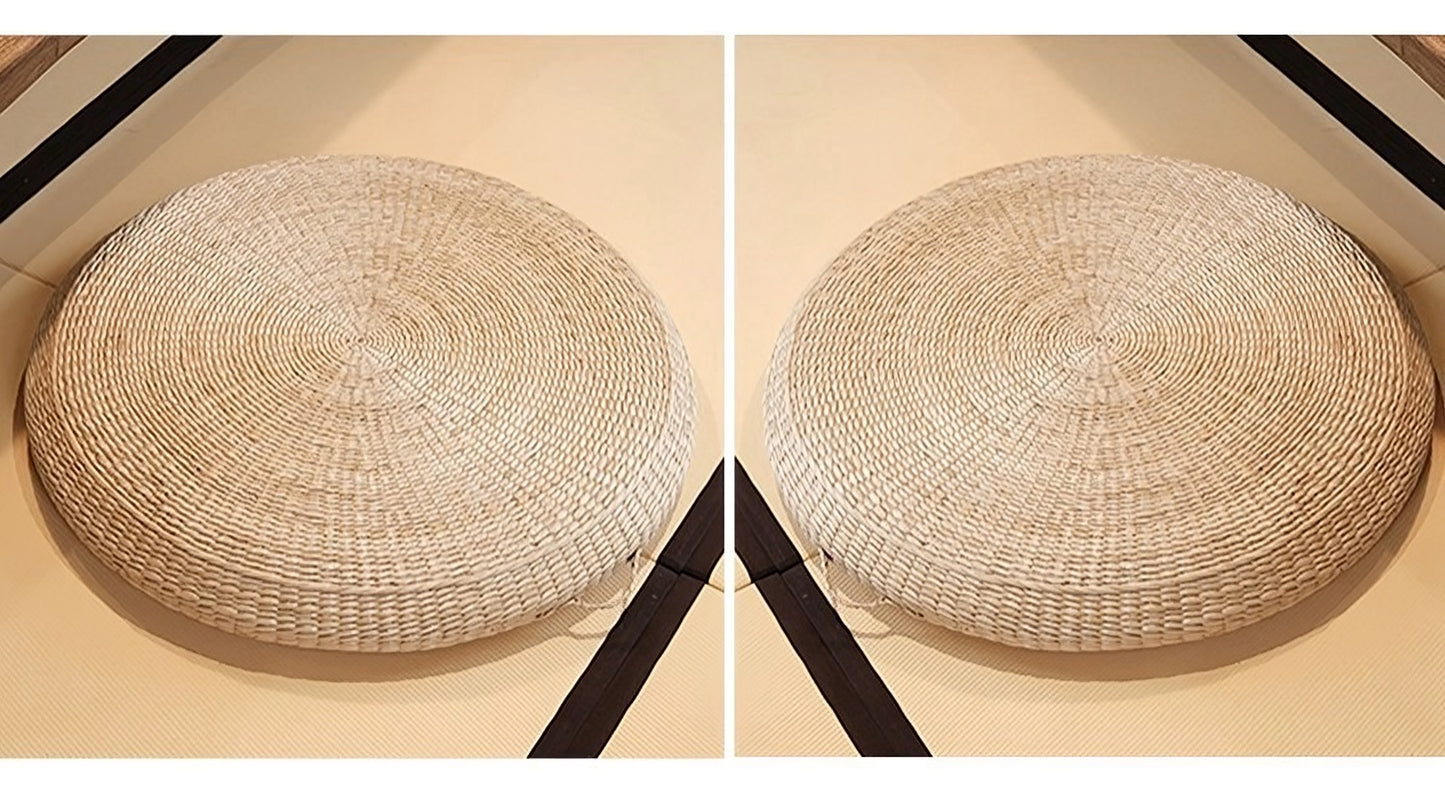 Grass Weave Thickened Meditation Cushion